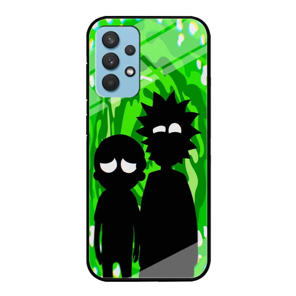 Rick And Morty Silhouette Of Slime Samsung Galaxy A32 Case