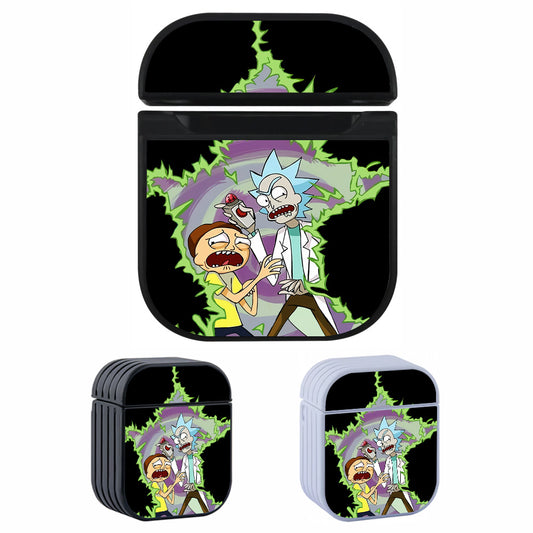 Rick And Morty Time Travel Hard Plastic Case Cover For Apple Airpods