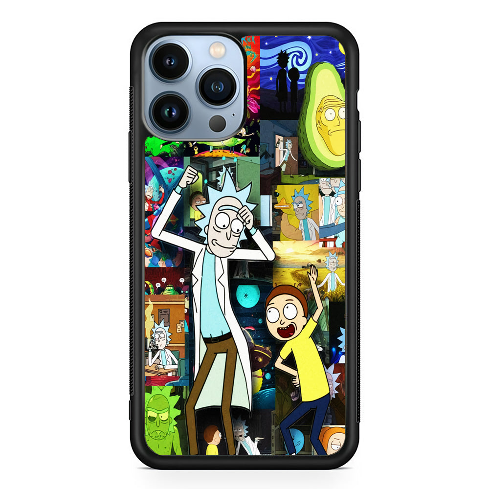 Rick and Morty Dance In Collage iPhone 15 Pro Max Case
