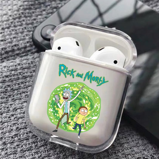 Rick and Morty Portal Protective Clear Case Cover For Apple Airpods
