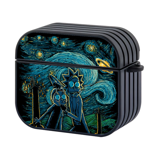 Rick and Morty Starry Night Painting Hard Plastic Case Cover For Apple Airpods 3 - Ezzystore