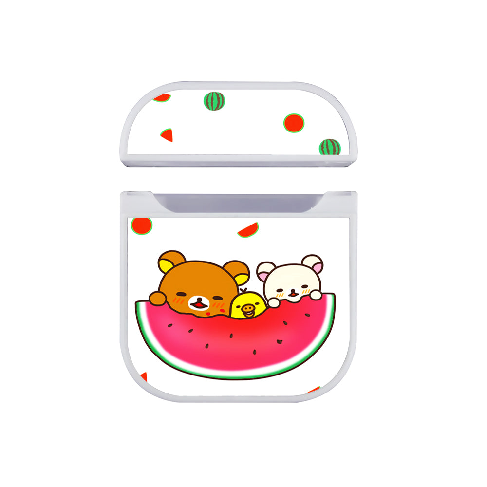 Rilakkuma Family Watermelon Hard Plastic Case Cover For Apple Airpods