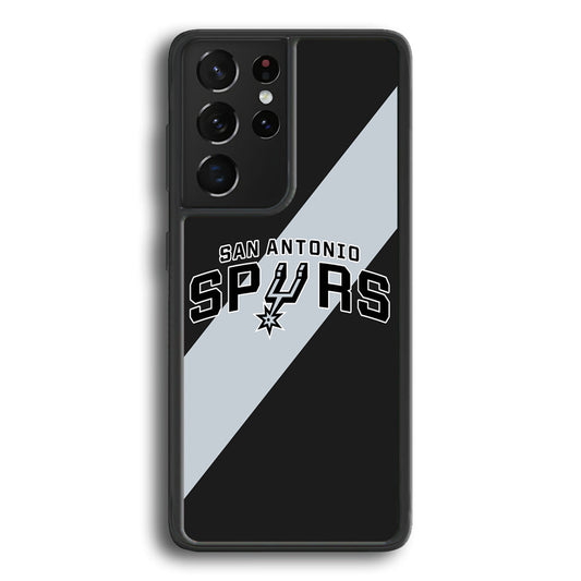 San Antonio Spurs Stripe Grey Samsung Galaxy S22 Ultra Case - Ezzystore