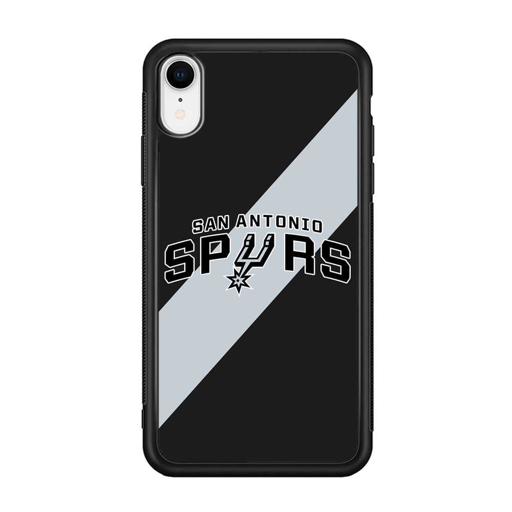 San Antonio Spurs Stripe Grey iPhone XR Case