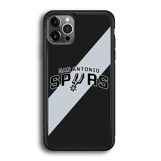 San Antonio Spurs Stripe Grey iPhone 12 Pro Case