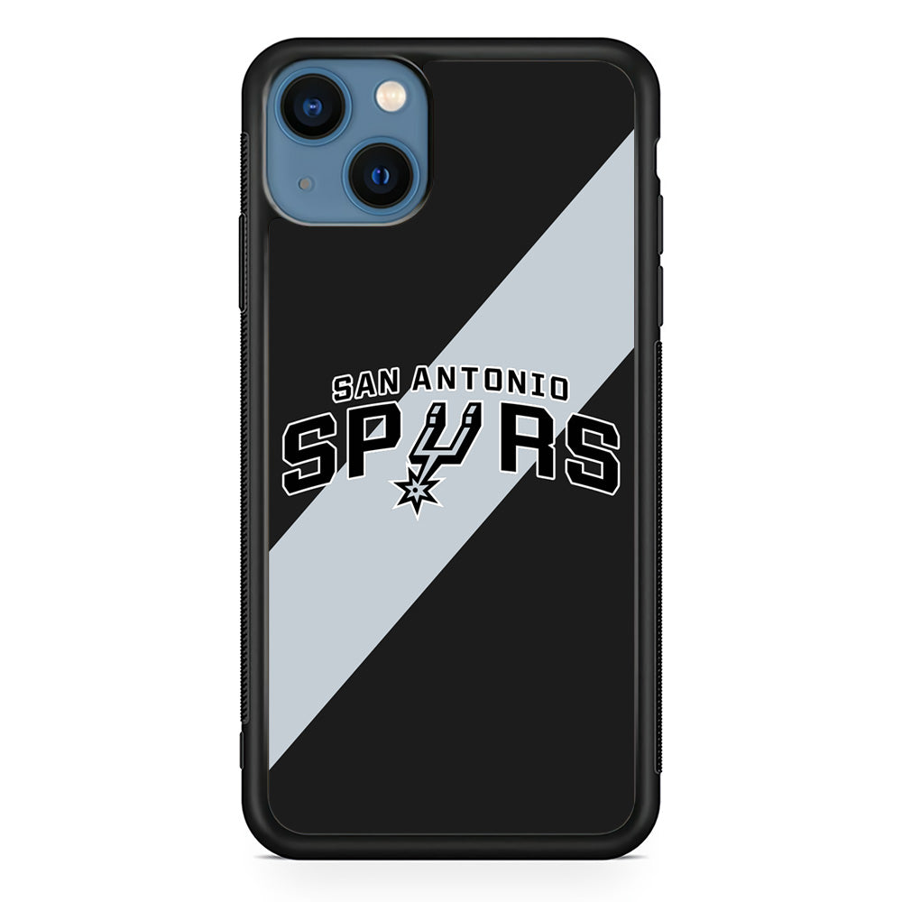 San Antonio Spurs Stripe Grey iPhone 15 Plus Case