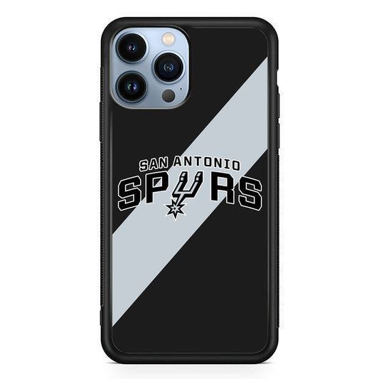 San Antonio Spurs Stripe Grey iPhone 14 Pro Case