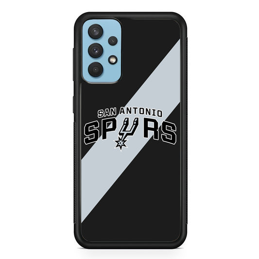 San Antonio Spurs Stripe Grey Samsung Galaxy A32 Case