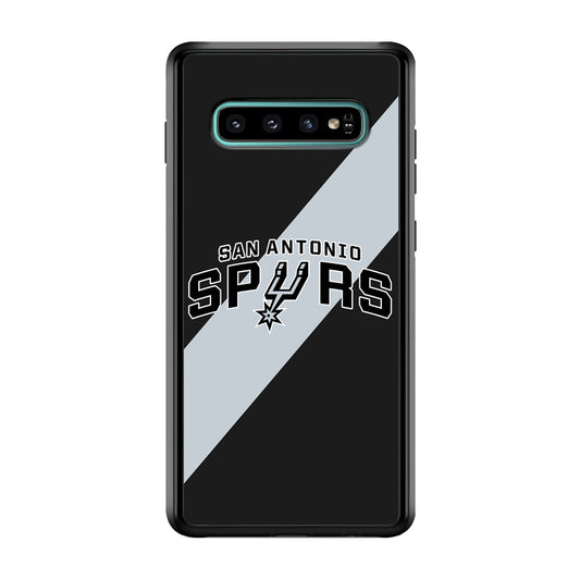 San Antonio Spurs Stripe Grey Samsung Galaxy S10 Plus Case