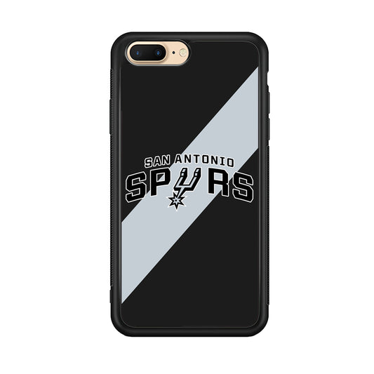 San Antonio Spurs Stripe Grey iPhone 8 Plus Case
