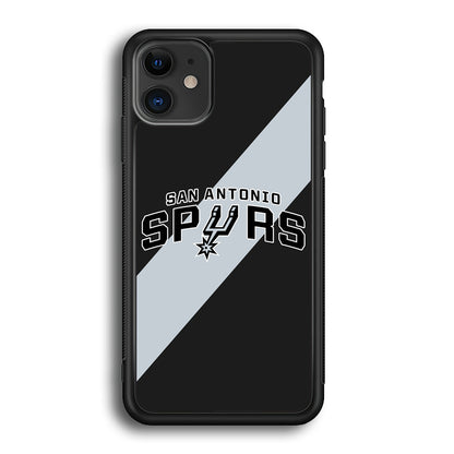 San Antonio Spurs Stripe Grey iPhone 12 Case