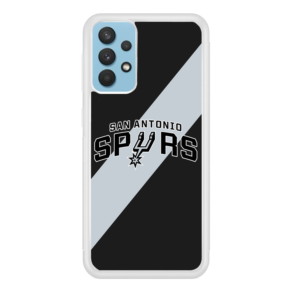 San Antonio Spurs Stripe Grey Samsung Galaxy A32 Case