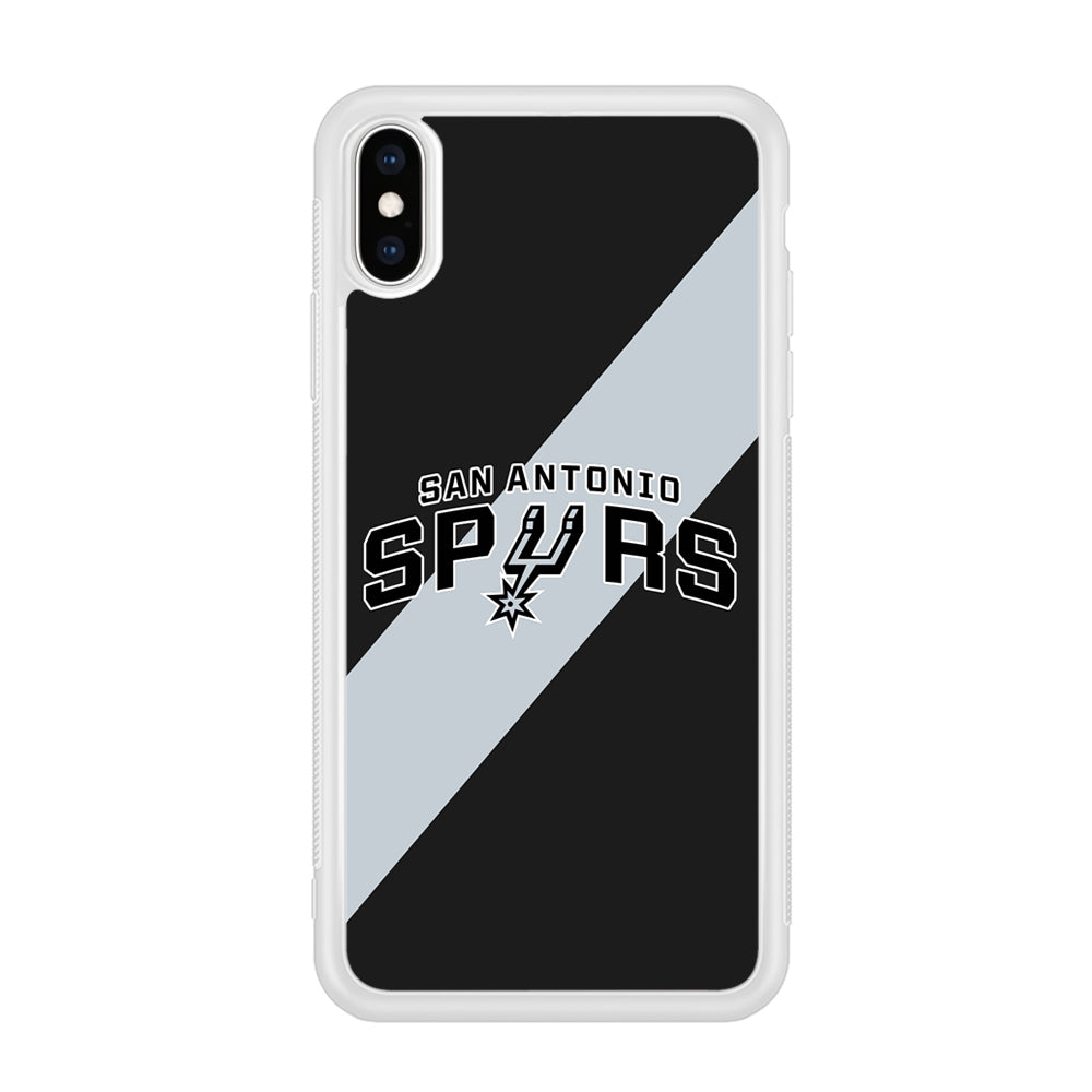 San Antonio Spurs Stripe Grey iPhone X Case