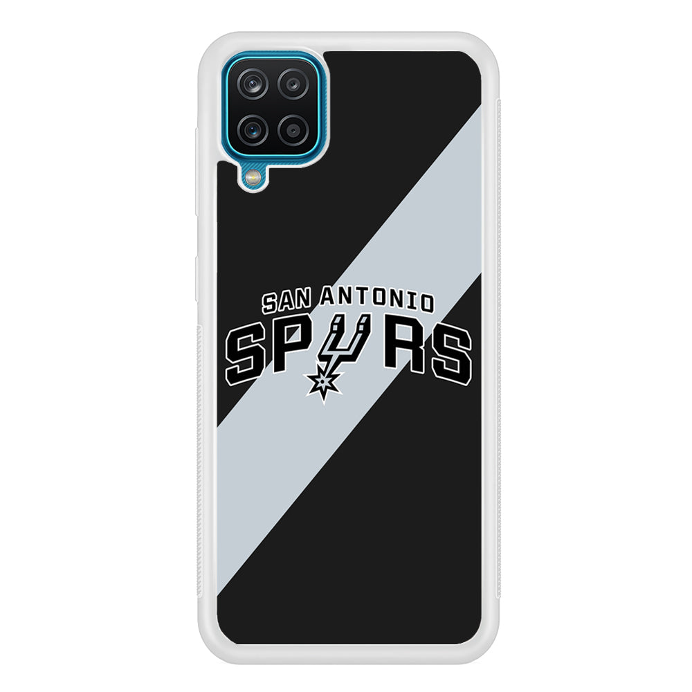 San Antonio Spurs Stripe Grey Samsung Galaxy A12 Case