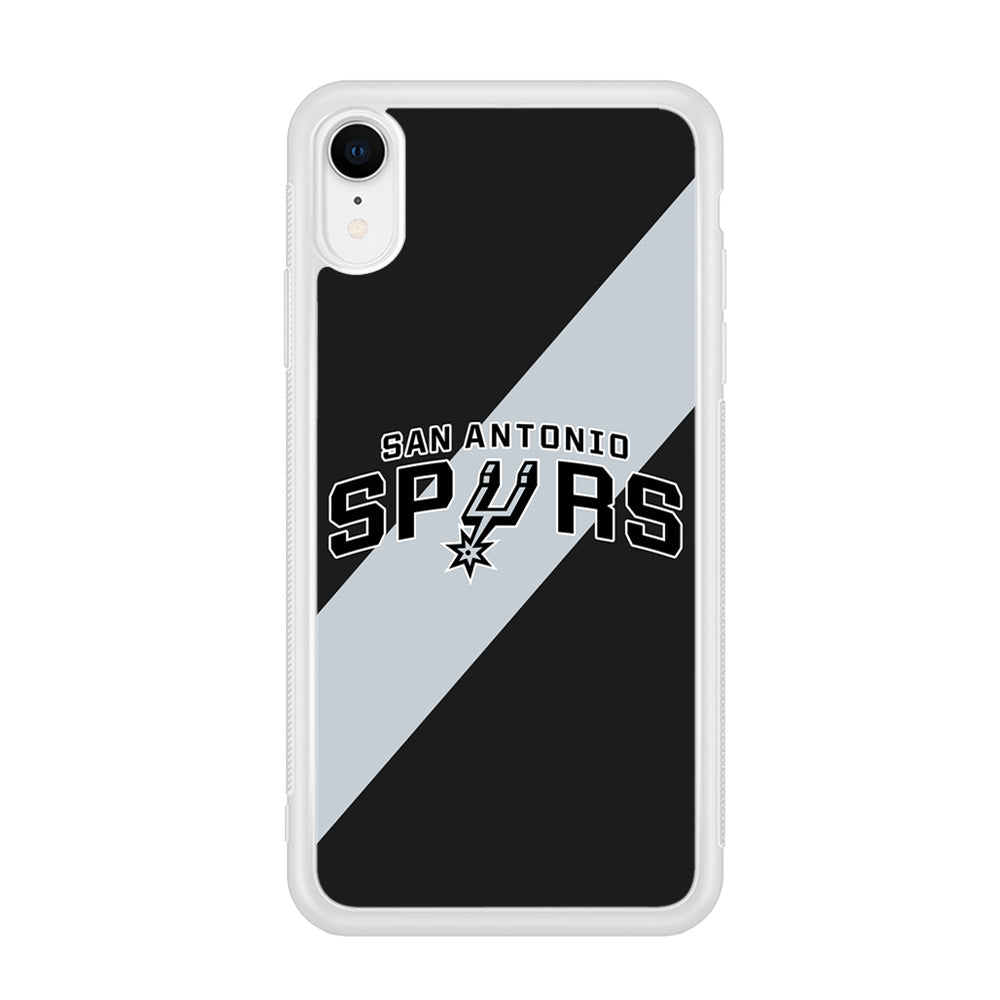 San Antonio Spurs Stripe Grey iPhone XR Case