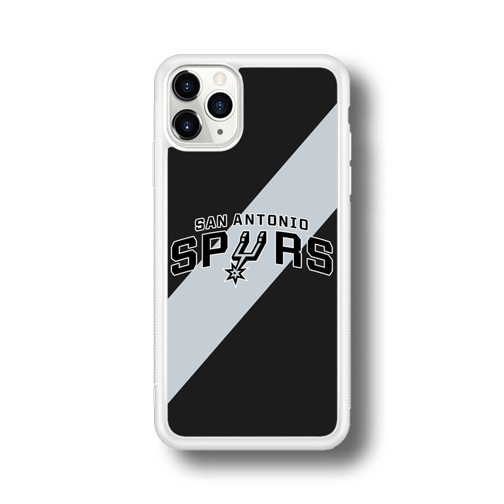 San Antonio Spurs Stripe Grey iPhone 11 Pro Max Case