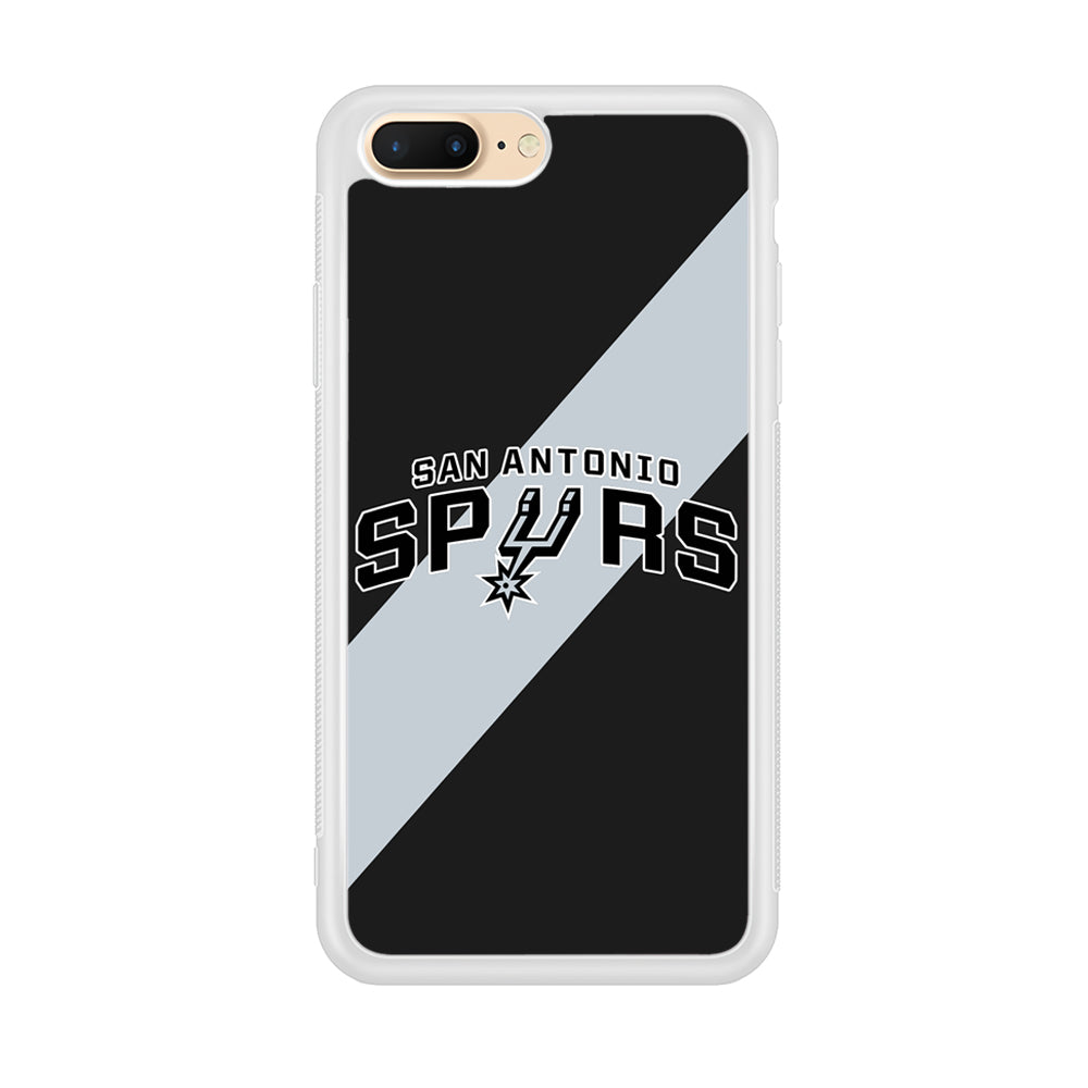 San Antonio Spurs Stripe Grey iPhone 7 Plus Case