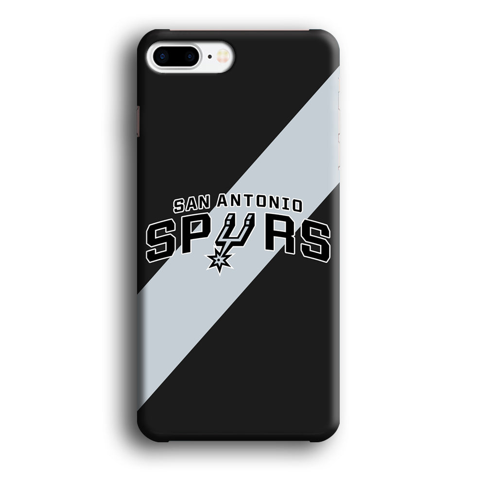 San Antonio Spurs Stripe Grey iPhone 8 Plus Case