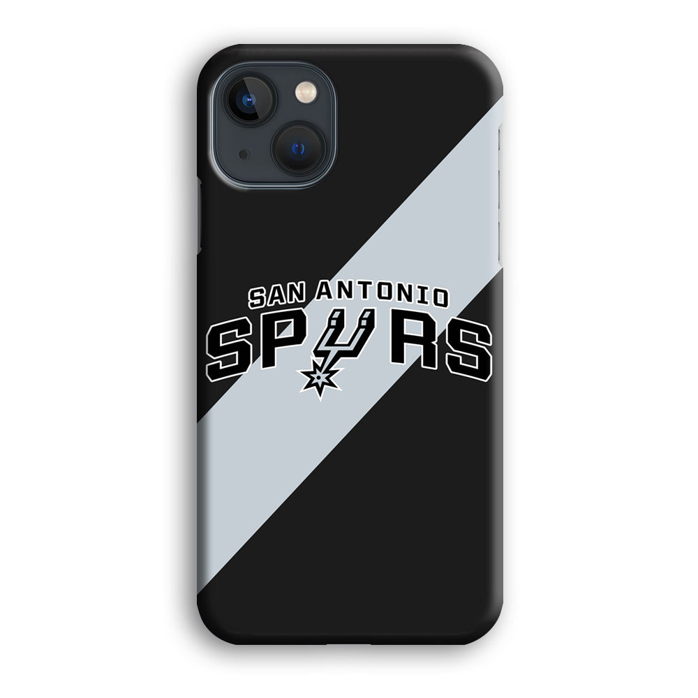 San Antonio Spurs Stripe Grey iPhone 15 Plus Case