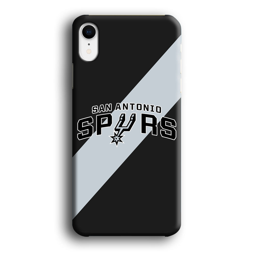 San Antonio Spurs Stripe Grey iPhone XR Case