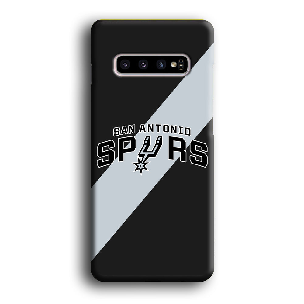 San Antonio Spurs Stripe Grey Samsung Galaxy S10 Plus Case