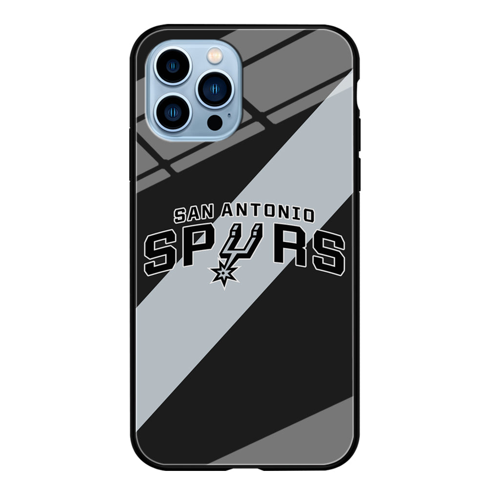 San Antonio Spurs Stripe Grey iPhone 14 Pro Case