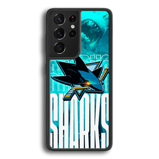 San Jose Sharks Word Of Team Samsung Galaxy S24 Ultra Case - Ezzystore