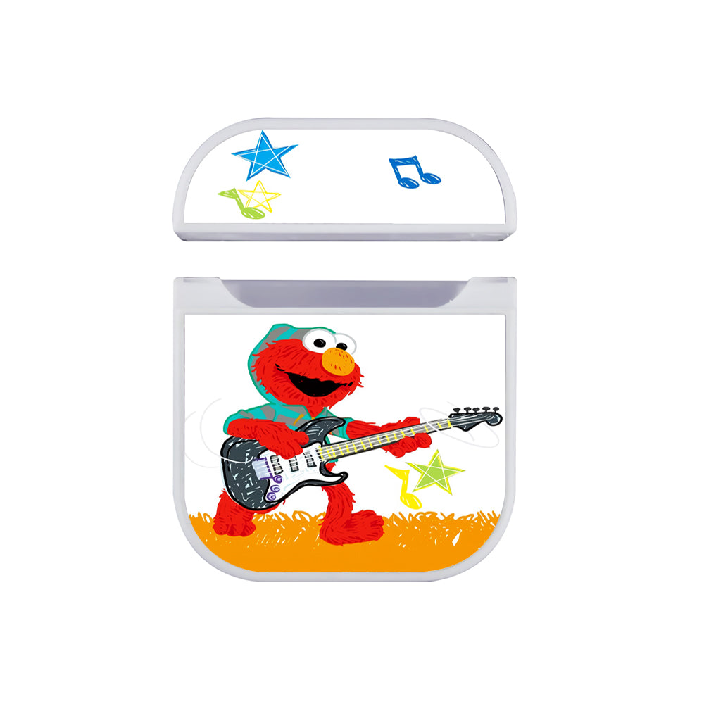 Sesame Street Elmo Bassist Hard Plastic Case Cover For Apple Airpods