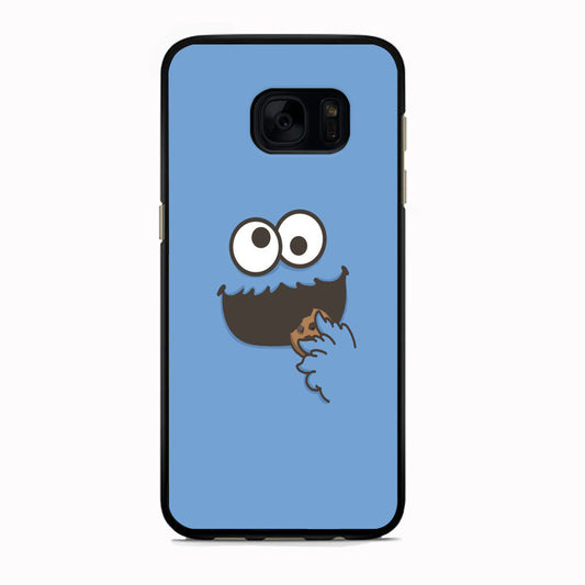 Sesame Street Emoji Blue Eating Cookies Samsung Galaxy S7 Case
