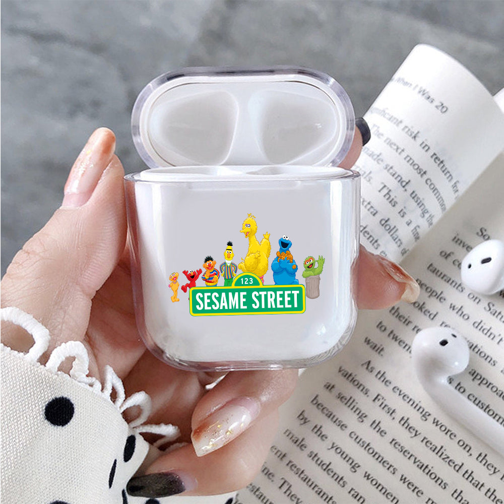Sesame Street Family Protective Clear Case Cover For Apple Airpods