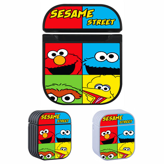 Sesame Street Four Character Hard Plastic Case Cover For Apple Airpods