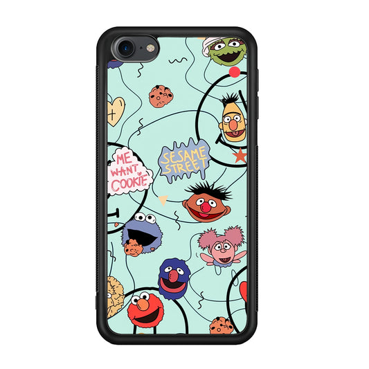 Sesame Street Word And Emoticon iPod Touch 6 Case