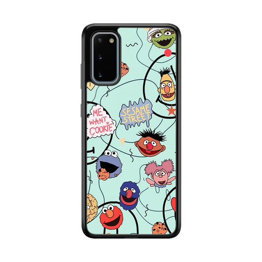 Sesame Street Word And Emoticon Samsung Galaxy S20 Case