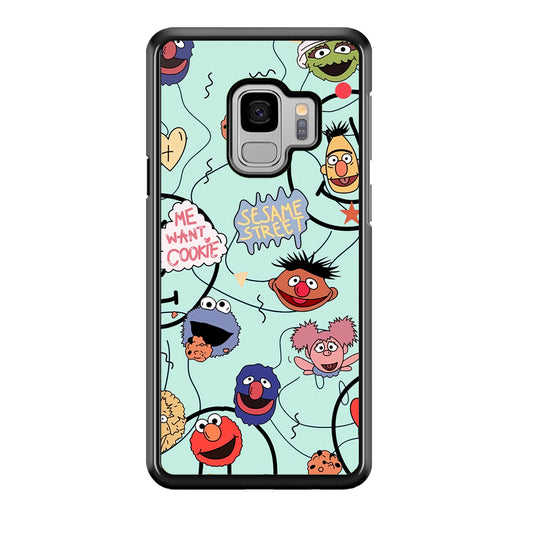 Sesame Street Word And Emoticon Samsung Galaxy S9 Case