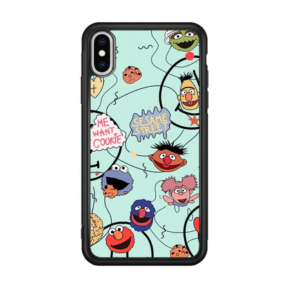 Sesame Street Word And Emoticon iPhone XS Case