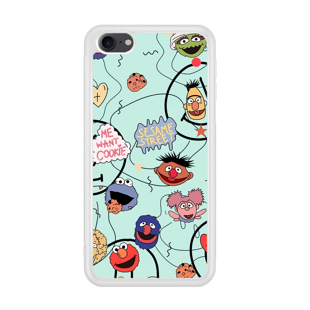 Sesame Street Word And Emoticon iPod Touch 6 Case