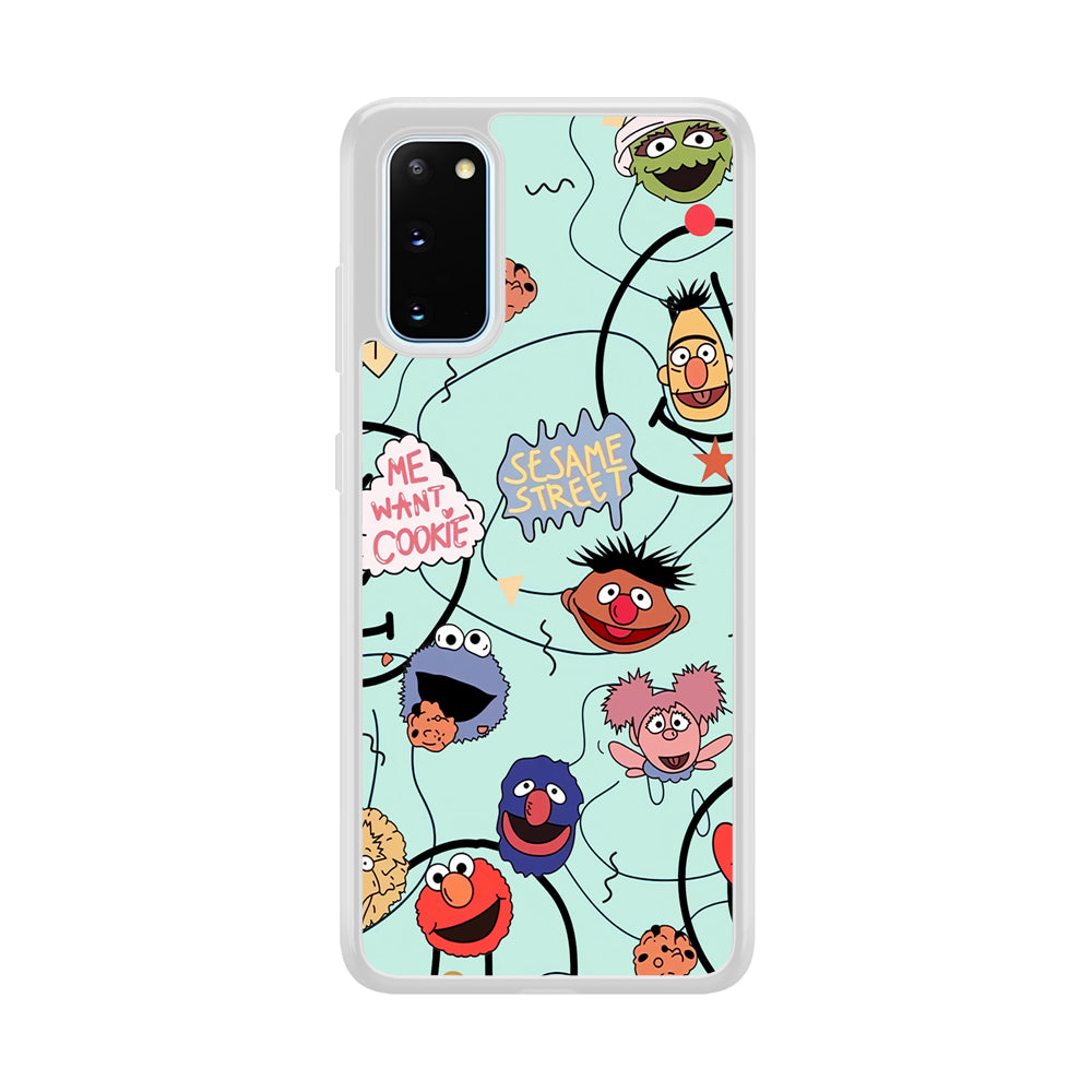 Sesame Street Word And Emoticon Samsung Galaxy S20 Case