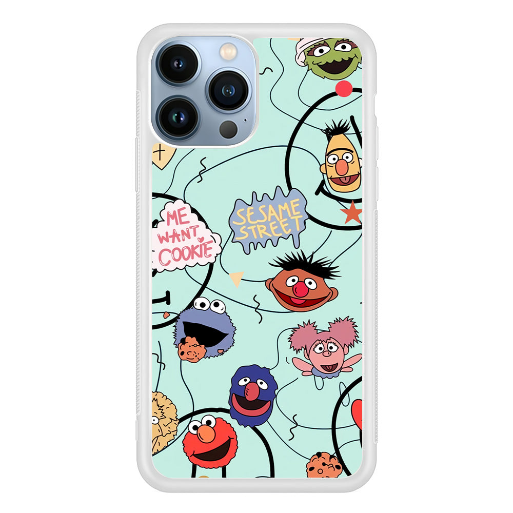 Sesame Street Word And Emoticon iPhone 13 Pro Max Case