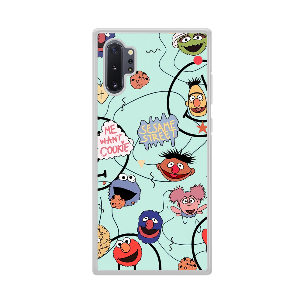 Sesame Street Word And Emoticon Samsung Galaxy Note 10 Plus Case