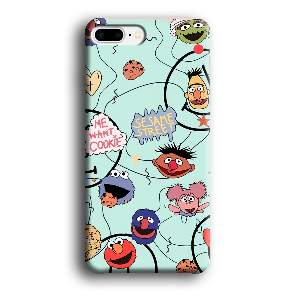 Sesame Street Word And Emoticon iPhone 8 Plus Case