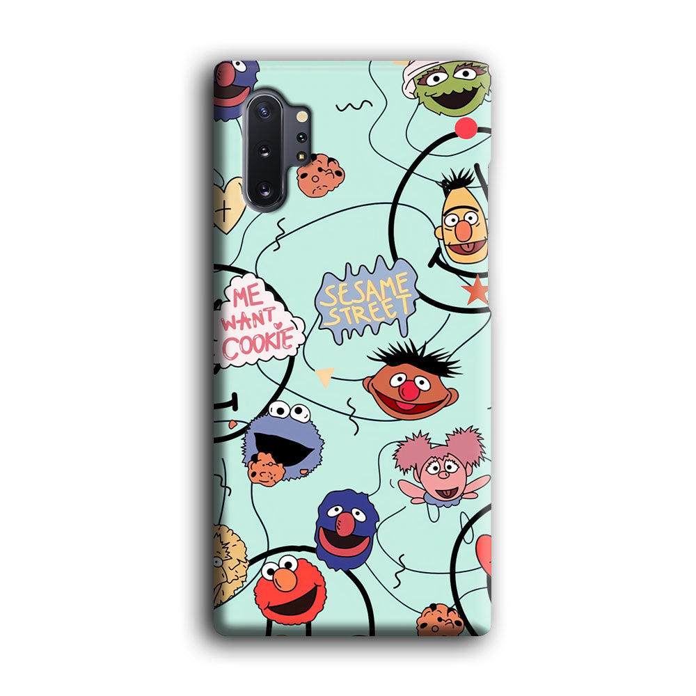 Sesame Street Word And Emoticon Samsung Galaxy Note 10 Plus Case