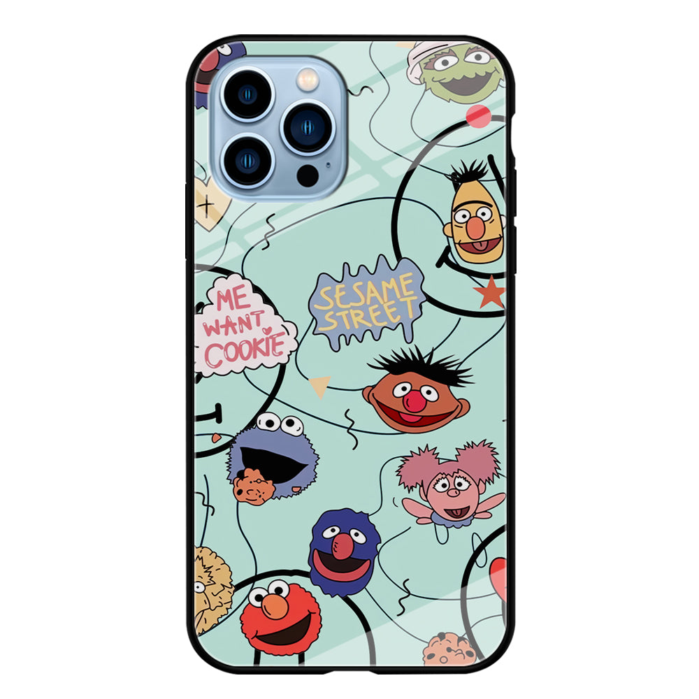 Sesame Street Word And Emoticon iPhone 13 Pro Max Case