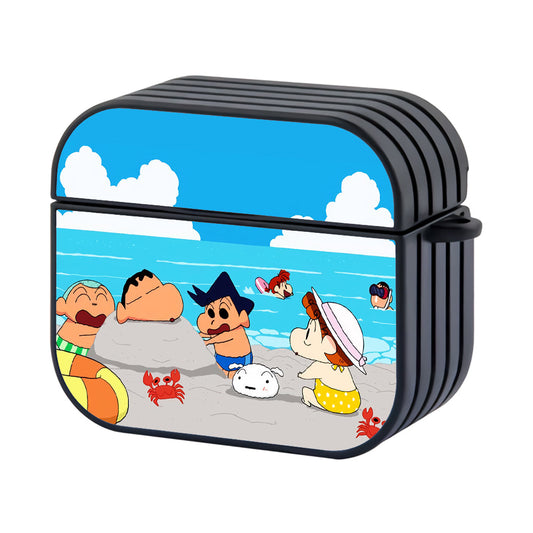 Shinchan And Friend Holiday Hard Plastic Case Cover For Apple Airpods 4 - Ezzystore