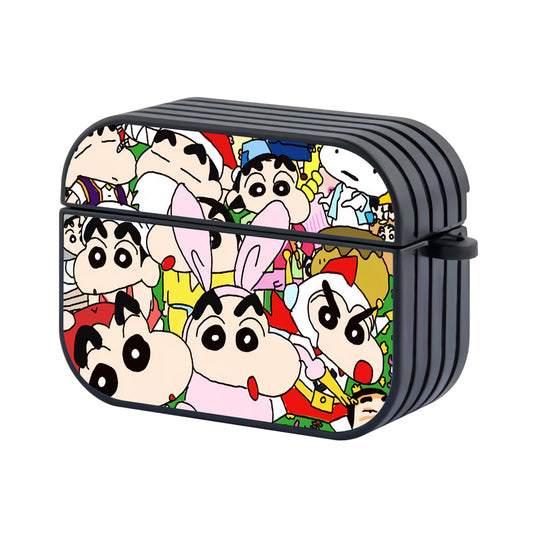 Shinchan Doodle Cosplay Hard Plastic Case Cover For Apple Airpods Pro 2 - Ezzystore