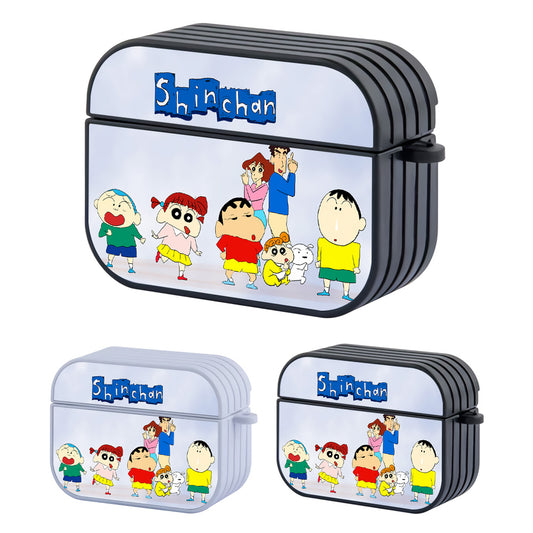 Shinchan Friend And Family Hard Plastic Case Cover For Apple Airpods Pro