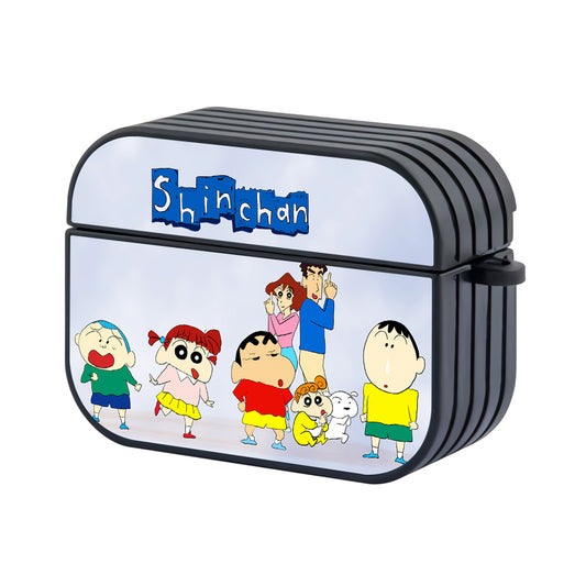Shinchan Friend And Family Hard Plastic Case Cover For Apple Airpods Pro - Ezzystore