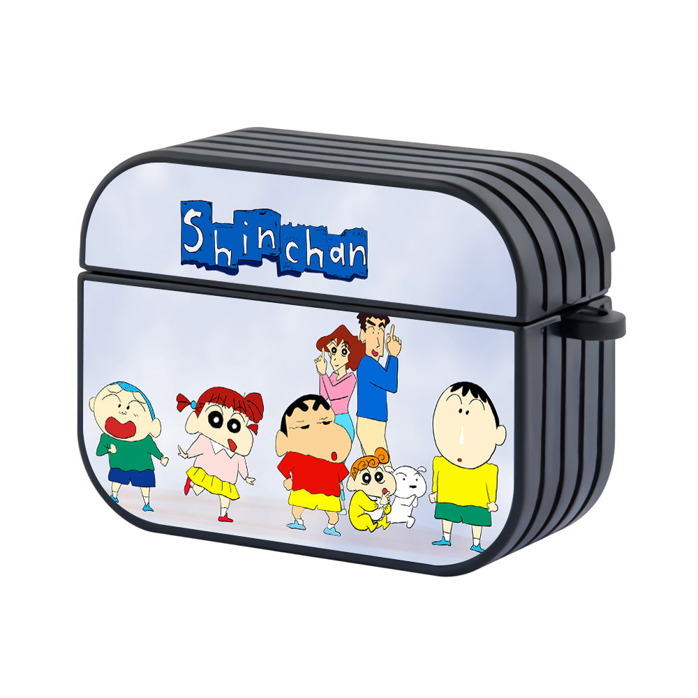 Shinchan Friend And Family Hard Plastic Case Cover For Apple Airpods Pro 2 - Ezzystore