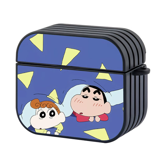 Shinchan Himawari Sleepy Hard Plastic Case Cover For Apple Airpods 4 - Ezzystore