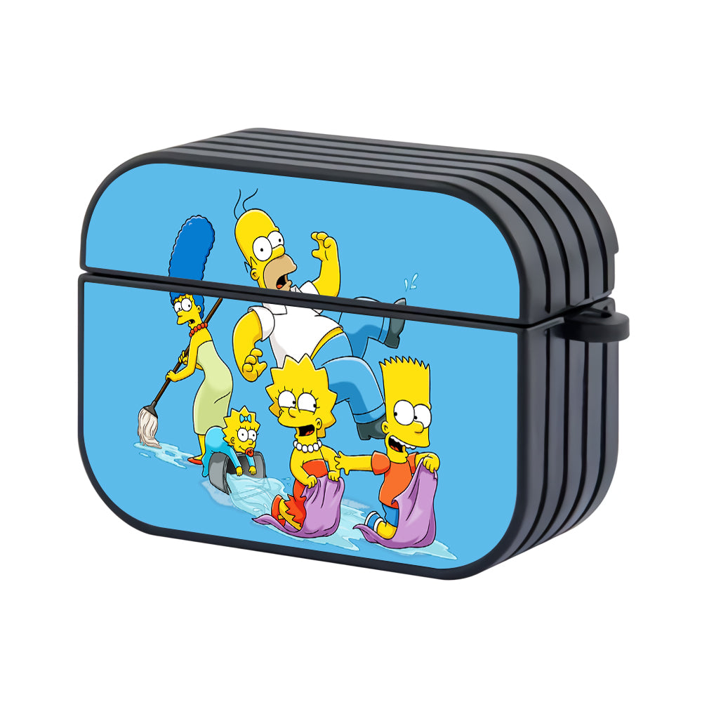 Simpson Busy At Home Hard Plastic Case Cover For Apple Airpods Pro