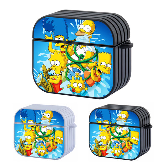 Simpson Happy Family Hard Plastic Case Cover For Apple Airpods 3